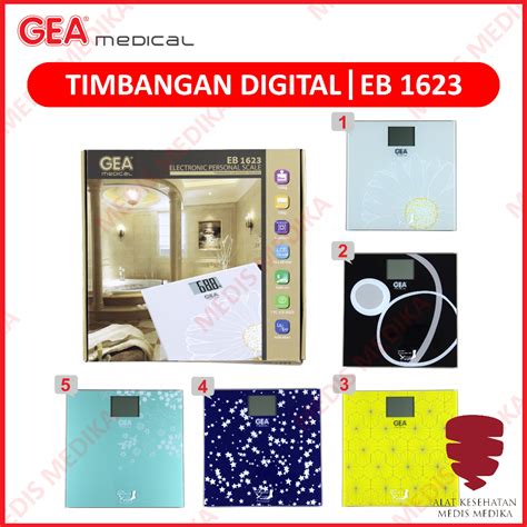 Jual Timbangan Berat Badan Digital Eb Gea Kaca Motif Lucu