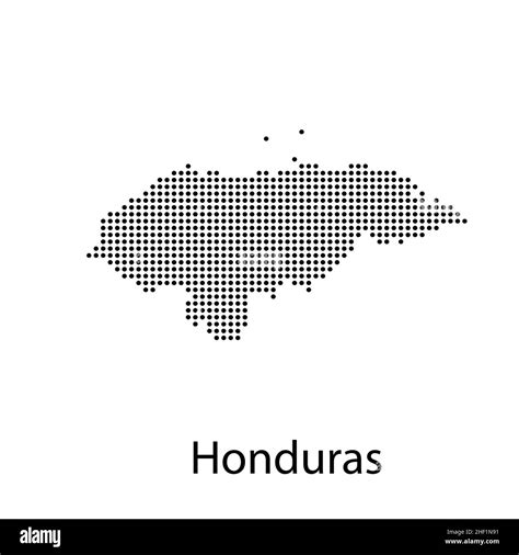 Black Honduras map with department borders vector illustration Stock ...