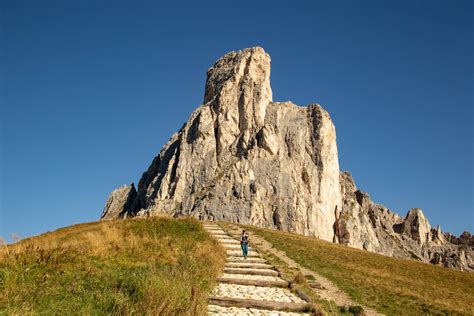 Catching Sunrise On The Summit Of Ra Gusela In The Italian Dolomites