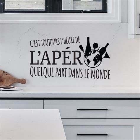 Sticker Il Est Toujours L Heure De L Ap Ro Quelque Part Dans Le Monde