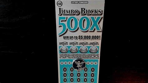 500X JUMBO BUCKS 50 TN LOTTERY SCRATCH OFF TICKET GOT A WINNER