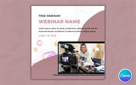 Webinar Social Media Post Fully Editable In Canva