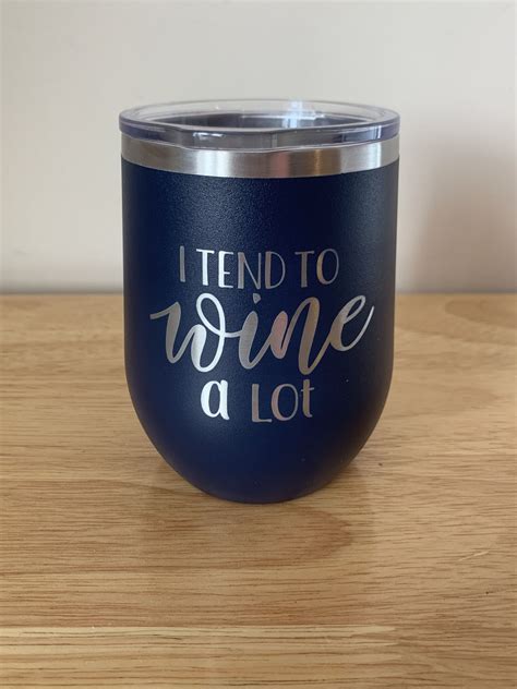 Oz Insulated Stainless Steel Wine Tumbler With Lid Etsy Plastic