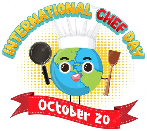 Free Vector International Chef Day Poster Design