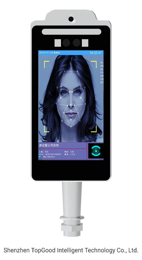 Wifi Inch Contactless Mask Biometric Face Recognition Thermometer