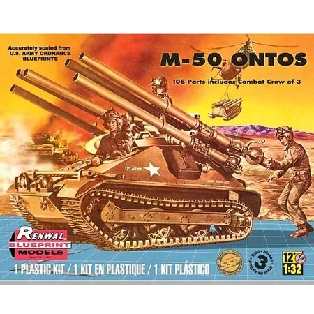 M-50 Ontos with Combat Crew (85-7823) (Retired) 1:32 Scale Tank Plastic ...