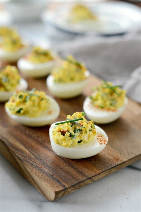 Herbed Goat Cheese Deviled Eggs - Simply Scratch