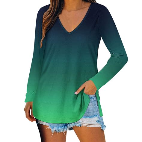 Ketyyh Chn99 Green Brown T Shirt Women S Bodycon Basic Scoop Neck Long