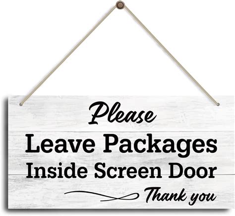 Amazon Please Leave Packages Inside Screen Door Sign For Door