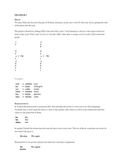 Complete Turkish Grammar | PDF | Verb | Linguistics