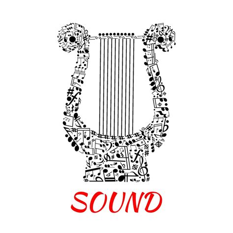 notes  clefs  shape  lyre  vector art  vecteezy