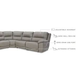 Dunleith 4 Piece Power Reclining Sectional U71605S6 By Signature Design