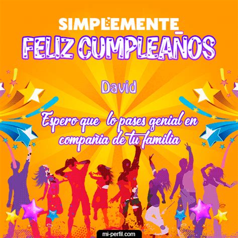 Simplemente Feliz Cumplea Os David Tarjetas Online