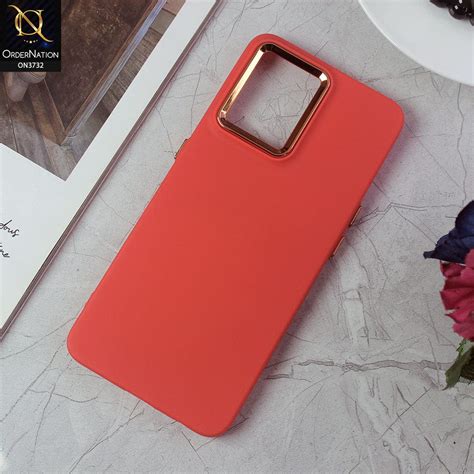 Oppo A77 5g Cover Red Electroplated Camera Border Soft Silicon Case Ordernation