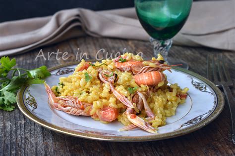 RISOTTO CON SCAMPI ALLO ZAFFERANO Primo Facile VELOCE