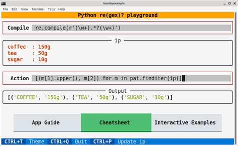 Python Regular Expressions Playground