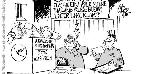 Der Norden In Der Wiedenroth Karikatur Flugtickets Im Knast Als Datenleck