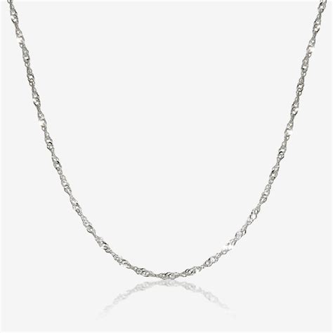 Silver 18 Singapore Style Chain Warren James