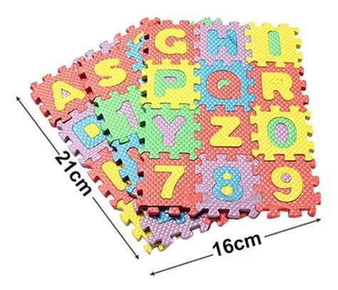 Tapete Puzzle Abecedario Didáctico Foamy Estera De Eva Niños en venta