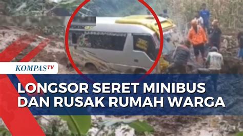 Longsor Talud Jalan Setinggi 11 Meter Di Wonosobo Seret 1 Minibus Milik