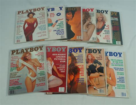 Lot Detail - Vintage Collection of 1990's Playboy Magazines