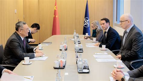 NATO Photo Gallery Head Of The Chinese Mission To The EU Visits NATO