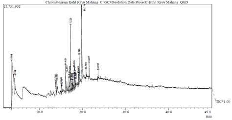 Py Gcms Chromatogram Of The Organic Chemical Compound M Hypoleuca A