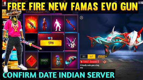 Free Fire New Famas Evo Gun Free Fire Next Faded Wheel Gun Next Evo