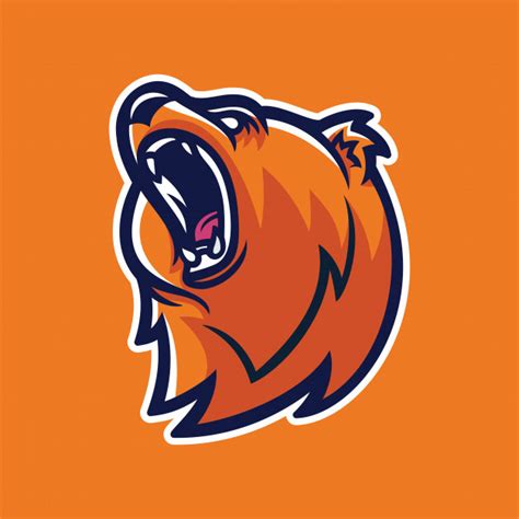 Plantilla De Logotipo De Mascota De Oso Grizzly Vector Premium