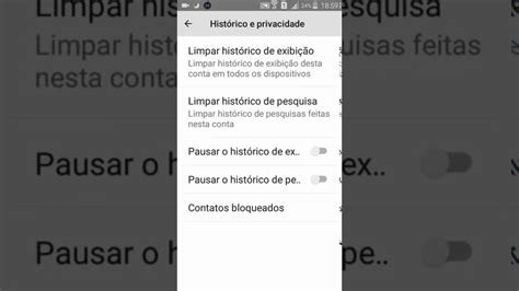 Como Limpar O Historico Do Pesquisa No Android YouTube