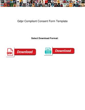 Fillable Online Gdpr Compliant Consent Form Template Gdpr Compliant