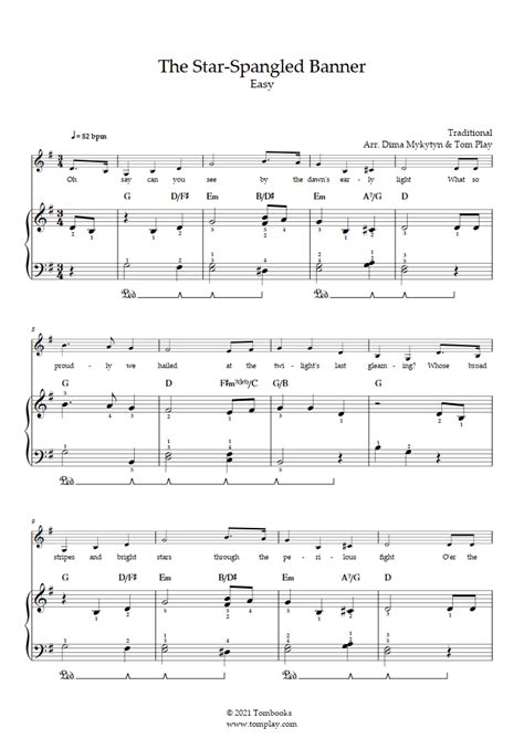 The Star Spangled Banner National Anthem Of The United States Easy Level With Orchestra