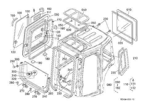 Rd451 46440 Kubota Glass Front Btm