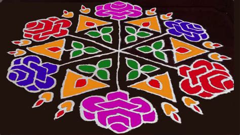 Latest Simple Easy Rangoli Flowers Rangoli Designs Easy Muggulu