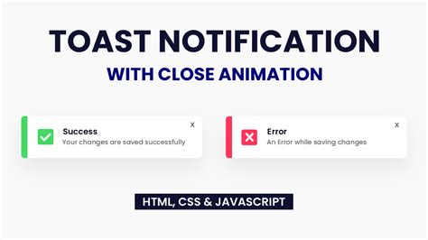 Sliding Toast Notification Html Css And Javascript Coding Artist