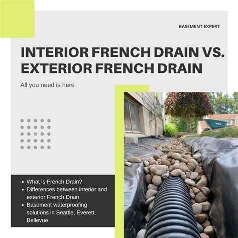 Interior French Drain Vs. Exterior French Drain - Basement Expert