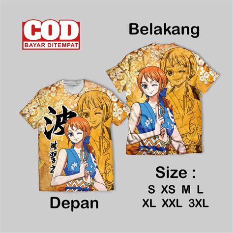 Jual Kaos Fullprint Anime Arc Wano Kimono Kaos AOP Anime Onepiece