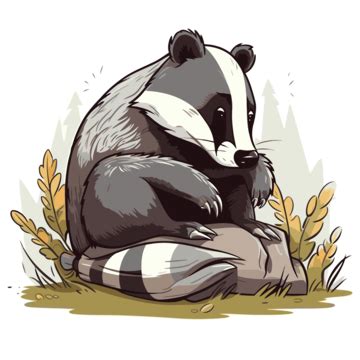 Badger Clipart Illustrations Badger Badger Drawing Vector Illustration ...