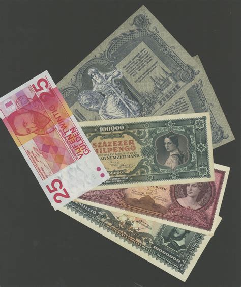 1802 A Group Of European Banknotes