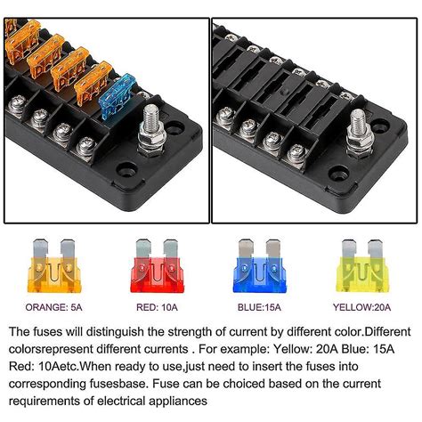 V A Fuse Box Holder With Double Fuses Ways Ways Blade Fuse