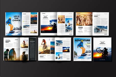 sport travel magazine template indesign indd brandpacks