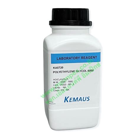 KemAus POLYETHYLENE GLYCOL 6000 PEG 6000 500 กรม M P IMPEX