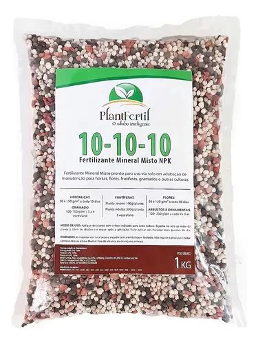 Adubo Fertilizante Npk X X Para Plantas E Flores Kg Mercadolivre