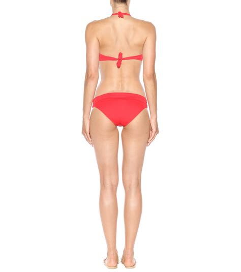 Melissa Odabash Brussels Halter Bikini Top In Red Lyst