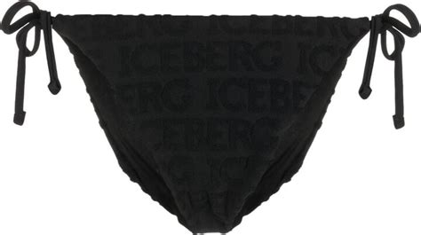 Iceberg Logo Jacquard Bikini Bottoms Shopstyle Two Piece Swimsuits