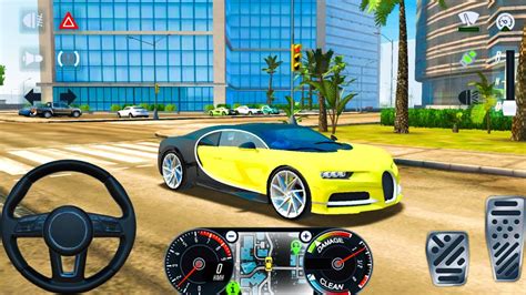 Yellow Bugatti Chiron Luxury Car Gameplay Evolution Taxi Sim