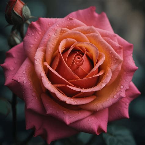 dew kissed pink rose   ai scribbles