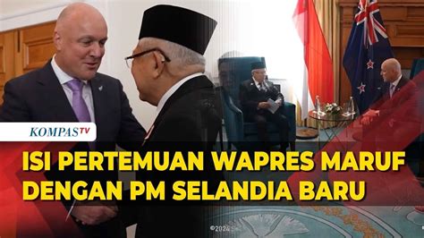 Wapres Ma Ruf Amin Bertemu PM Selandia Baru Bahas Kondisi Pilot Susi