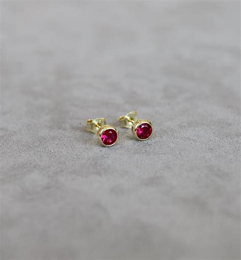 July Ruby Birthstone Earrings – Clément Jewellers