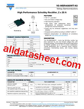 Vs Mbr Wt N Datasheet Pdf Vishay Siliconix